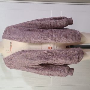 Cotton Candy Knit Cardigan with stitch detailing